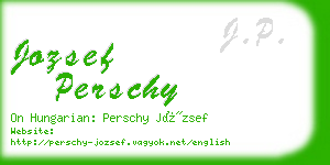 jozsef perschy business card